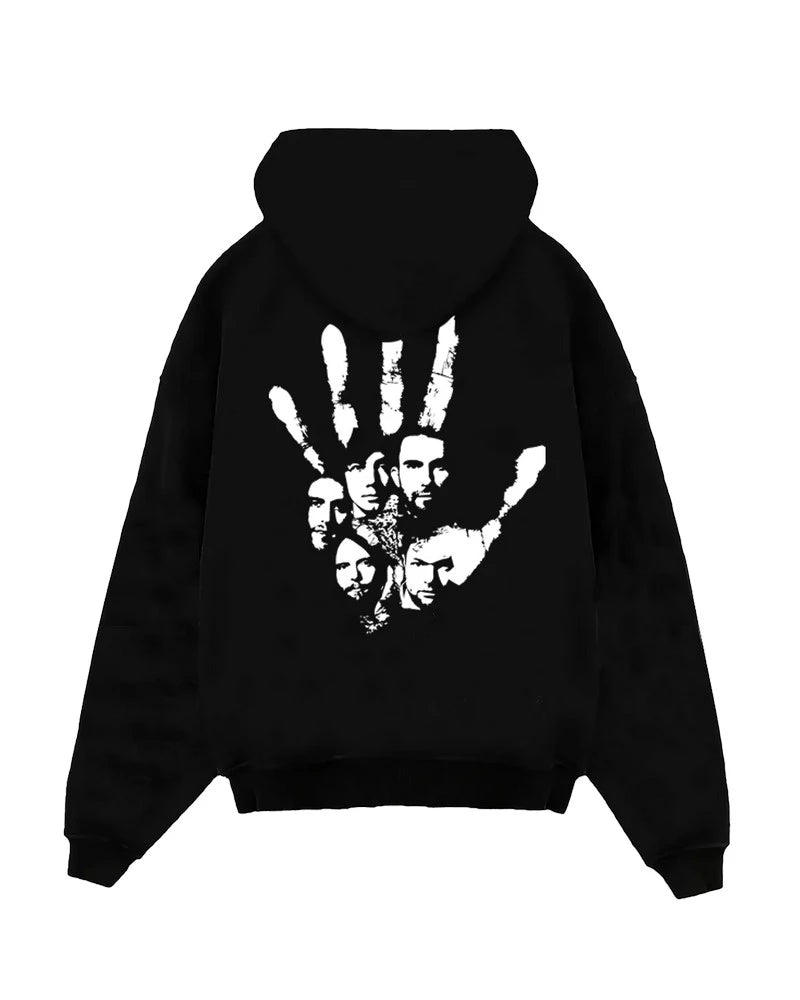 Collection of Hoodie Maroon 5 Handprint in a gallery layout