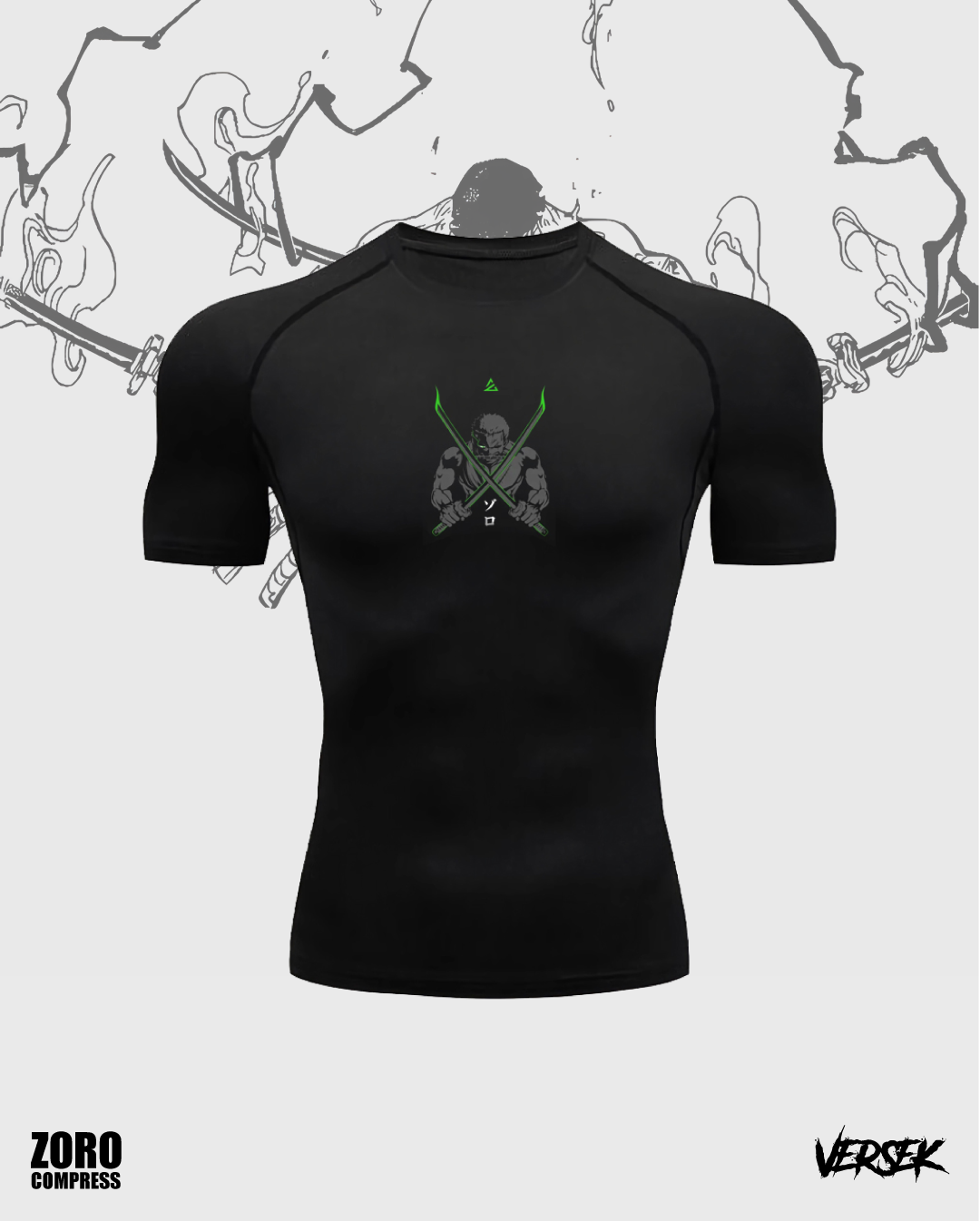 Zoro compress manga corta
