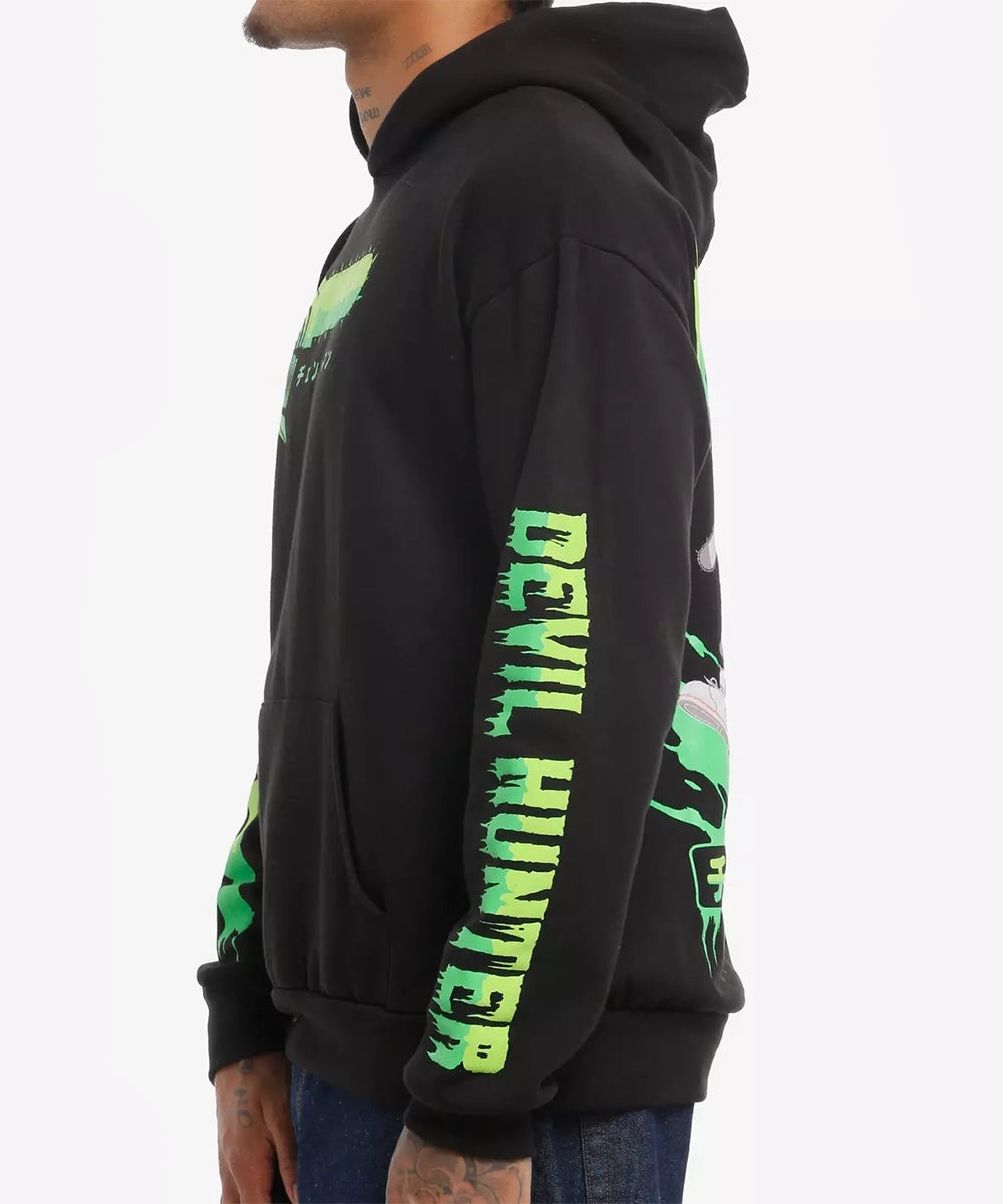 Collection of Hoodie Denji Green Two Sides in a gallery layout