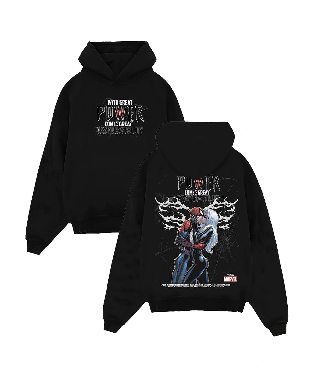 Hoodie Spiderman x Black Cat sin mangas