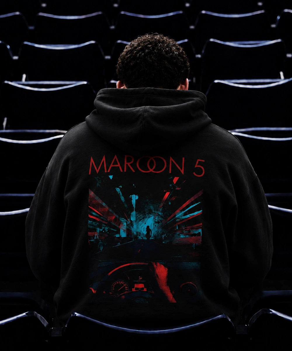 Collection of Hoodie Maroon 5 Night Drive in a gallery layout
