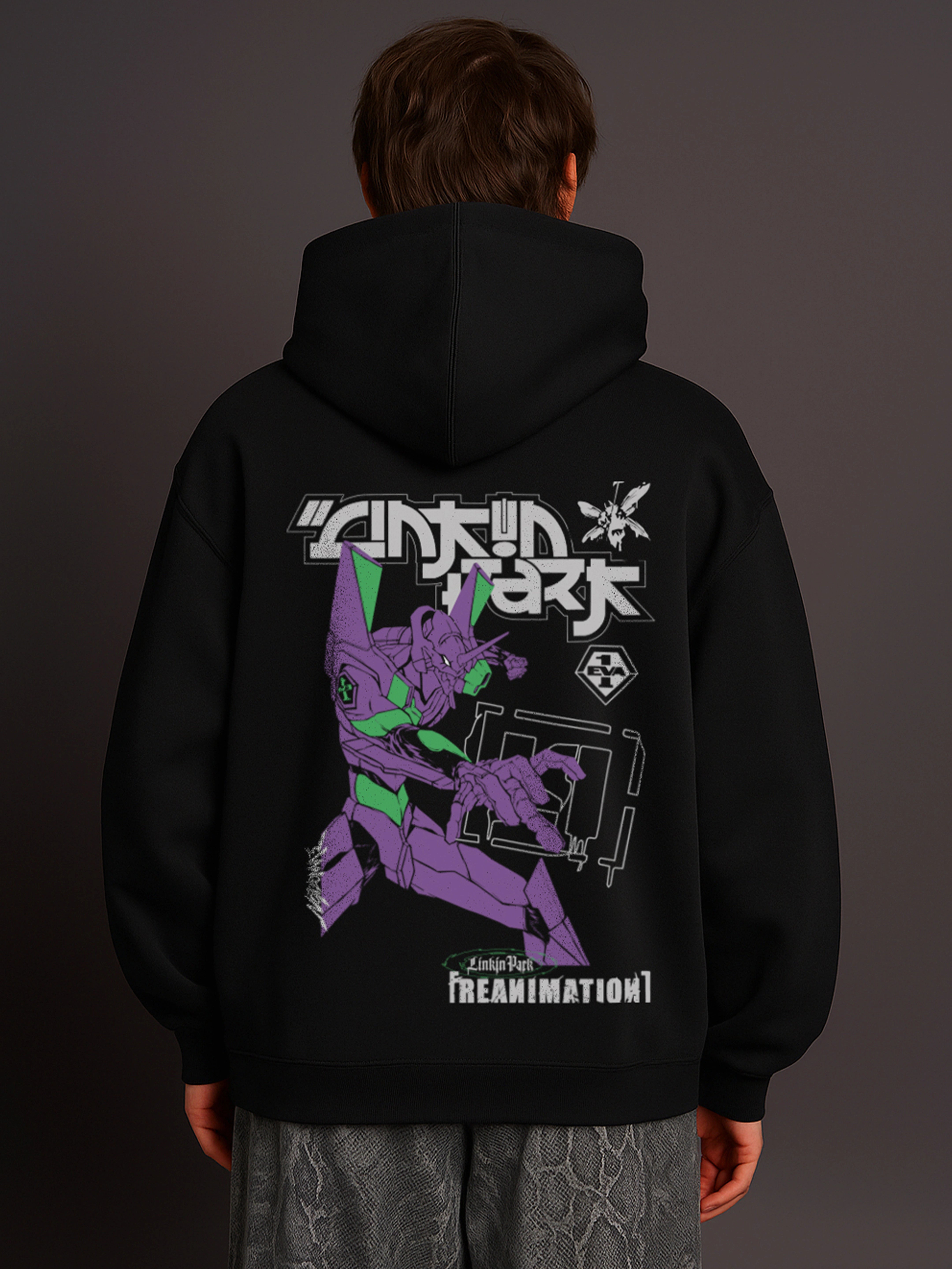 Collection of Hoodie Eva 01 x Linkin in a gallery layout